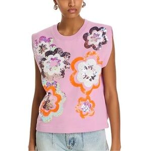 Essentiel Antwerp Hitalian Sequined Sleeveless Sweatshirt